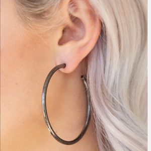 Black Hoop Earrings